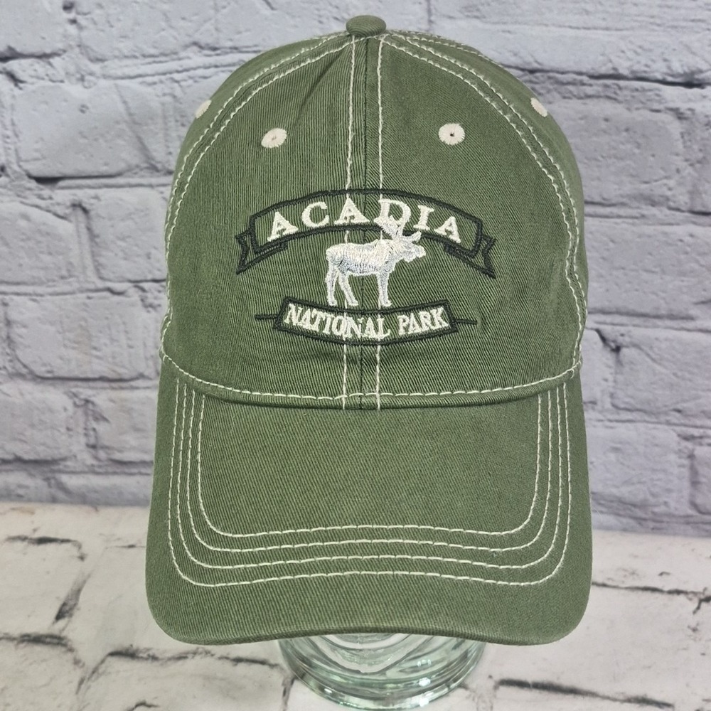 Prairie Mountain Arcadia National Park Hat Mens Army Green Strapback Cap